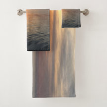 Vroege zonsondergang handdoek set