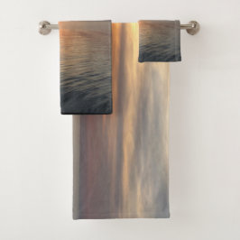 Vroege zonsondergang handdoek set