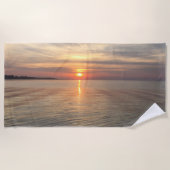 Vroege zonsondergang strand handdoek (Voorkant)