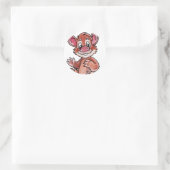 Vroege zoogdier ronde sticker (Tas)