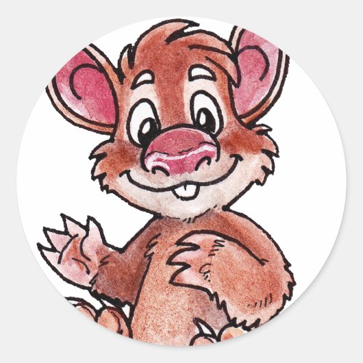 Vroege zoogdier ronde sticker (Voorkant)