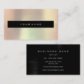 Vroege zwarte goudpelke zwarte Mode stylist Visitekaartje (Voorkant / Achterkant)