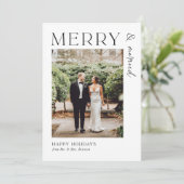 Vroeger en gehuwde Passen getrouwd de heer & mevro Feestdagenkaart (Staand voorkant)