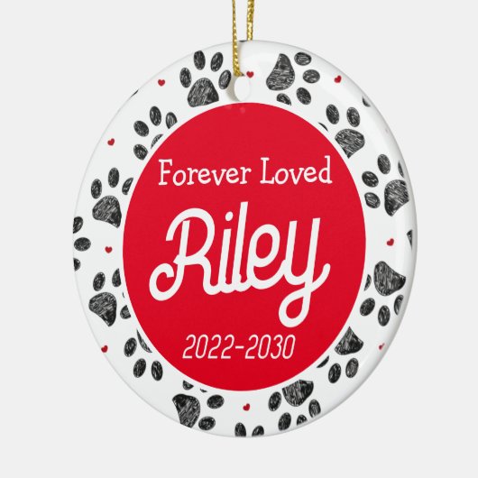 Vroeger geliefde Dog Memorial Ornament op maat (Links)