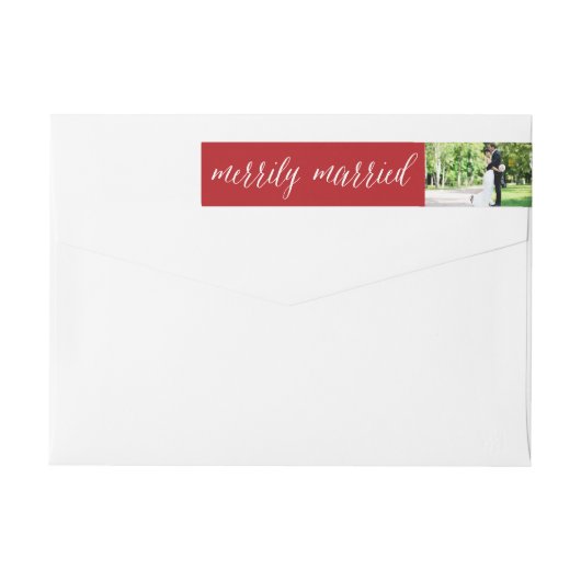 Vroeger getrouwd Mr. en Mrs. Eerste kerstfoto (Achterkant)