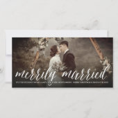 Vroeger getrouwd Mr. en Mrs. Eerste kerstfoto Feestdagenkaart (Voorkant)