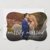 Vroeger getrouwd Mr. en Mrs. Eerste kerstfoto Feestdagenkaart (Voorkant)