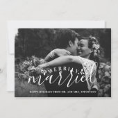 Vroeger getrouwd Mr. en Mrs. Feestdagenkaart (Voorkant)