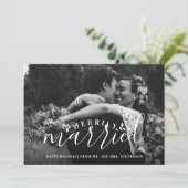 Vroeger getrouwd Mr. en Mrs. Feestdagenkaart (Staand voorkant)