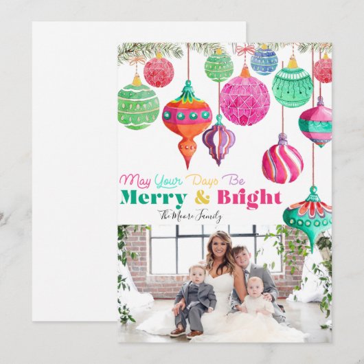 Vroeger & helderziende kerstkaart (Voorkant / Achterkant)