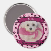 Vroeger herdacht Herinnering aan Dog of Cat Keepom Magneet (Voorkant / Achterkant)