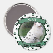 Vroeger herdacht Herinnering aan Dog of Cat Keepom Magneet (Voorkant / Achterkant)