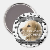 Vroeger herdacht Herinnering aan Dog of Cat Keepom Magneet (Voorkant / Achterkant)