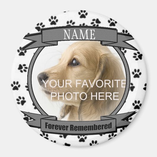 Vroeger herdacht Herinnering aan Dog of Cat Keepom Magneet (Voorkant)