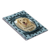 Vroeger herdacht Pet Loss - Dog of Cat (blauw) Notitieboek (Rechterzijde)