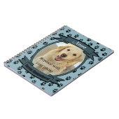 Vroeger herdacht Pet Loss - Dog of Cat (blauw) Notitieboek (Linkerzijde)