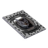 Vroeger herdacht Pet Loss - Dog of Cat - Grey Notitieboek (Rechterzijde)