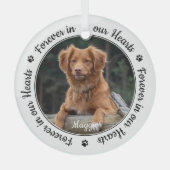 Vroeger in ons hart Geest Verlies Gift Dog Memoria Glas Ornament (Voorkant)