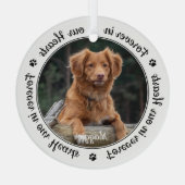 Vroeger in ons hart Geest Verlies Gift Dog Memoria Glas Ornament (Achterkant)