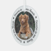 Vroeger in ons hart Geest Verlies Gift Dog Memoria Glas Ornament (Voorkant links)