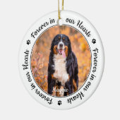 Vroeger in ons hart Geest Verlies Gift Dog Memoria Keramisch Ornament (Links)