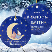 Vroeger in ons hart Herdenkingskind Kerstmis. Keramisch Ornament