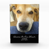 Vroeger in ons hart Hond Memorial Pet Name Fotoblokken (Voorkant)