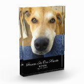 Vroeger in ons hart Hond Memorial Pet Name Fotoblokken (Links)