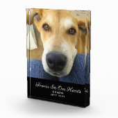 Vroeger in ons hart Hond Memorial Pet Name Fotoblokken (Rechts)