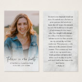 Vroeger in ons hart Memorial Funeral Kaart (Voorkant /achterkant)