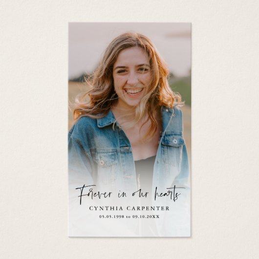 Vroeger in ons hart Memorial Funeral Kaart (Voorkant)