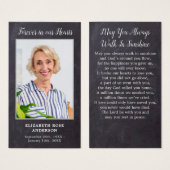 Vroeger in ons hart Memorial Prayer Kaart Slate (Voorkant /achterkant)