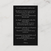 Vroeger in ons hart Memorial Prayer Kaart Visitekaartje (Achterkant)