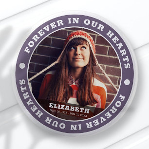 Vroeger in ons hart Moderne Eenvoudige Aangepaste  Ronde Button 5,7 Cm