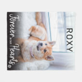 Vroeger in ons hart Naam Pet Loss Memorial Fleece Deken (Voorkant (Horizontaal))