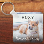 Vroeger in ons hart Naam Pet Loss Memorial Sleutelhanger (Voorkant)