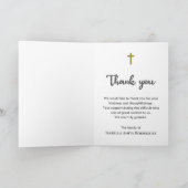 Vroeger in ons hart Religieuze Christelijke begraf Bedankkaart (Binnen)