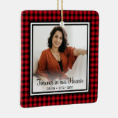 Vroeger in ons hart, rode buffel keramisch ornament (Rechts)