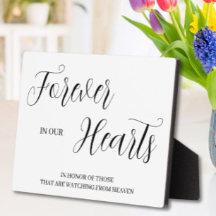 Vroeger in ons hart Tabletop Plaque met Easel Fotoplaat