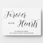 Vroeger in ons hart Tabletop Plaque met Easel Fotoplaat (voorkant)