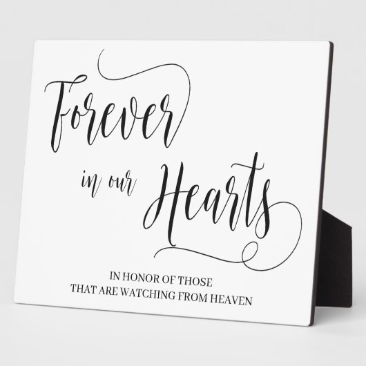 Vroeger in ons hart Tabletop Plaque met Easel Fotoplaat (Zijkant)