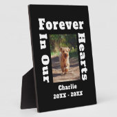 Vroeger in ons hart verloor Pet sympathie Memorial Fotoplaat (Zijkant)