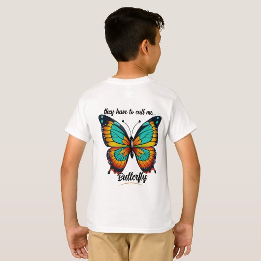 "Vroeger..."  Jongen T-shirt (Achterkant volledig)