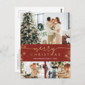 Vroeger kerstfeest Foto Collag Modern Holiday Briefkaart (Voorkant / Achterkant)