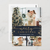 Vroeger kerstfeest Foto Collag Modern Holiday Briefkaart (Voorkant / Achterkant)