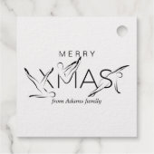 Vroeger kerstgerechten instructeur Gift Labels (Achterkant)