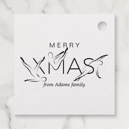 Vroeger kerstgerechten instructeur Gift Labels (Achterkant)