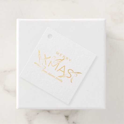 Vroeger kerstgerechten instructeur Gift Labels (Met doos)