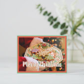 Vroeger kerstkerstkerstkoekje na kruising briefkaart (Staand voorkant)