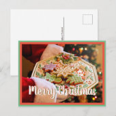 Vroeger kerstkerstkerstkoekje na kruising briefkaart (Voorkant / Achterkant)